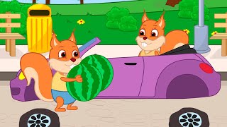 Famille d'Écureuil - Roue De Pastèque Animé 2023 en Français