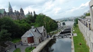 Rideau Canal locks in Ottawa, Canada. Watch how that works!