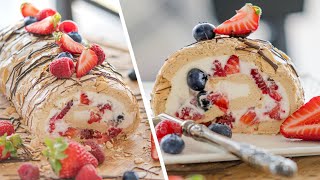 ТОРТ РУЛЕТ ПАВЛОВА - вкуснейший ДЕСЕРТ из безе с ягодами и сливочным кремом / рецепт Pavlova