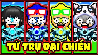 SIÊU NHÂN TỨ TRỤ ĐẠI CHIẾN SỨC MẠNH TRONG MINI WORLD | 1 NGÀY TẬP LUYỆN CÙNG MÈO SIMMY VÀ MRVIT