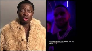 Ben Simmons parties with Michael Blackson in Chicago ahead of the Allstar break