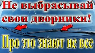 НЕ ВЫБРАСЫВАЙ свои ДВОРНИКИ! Про ЭТО знают не все!
