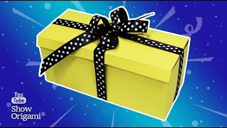 Как сделать ПРЯМОУГОЛЬНУЮ КОРОБОЧКУ для подарка 12x5x5 см