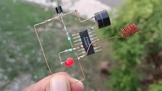 DIY NON CONTACT AC VOLTAGE TESTER WITH IC CD4060,LED, RESISTOR, BUZZOR & TRANSISTOR BC557