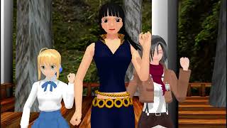MMD Sexy Love {Karen, Saber, Robin, Mikasa, Erza}