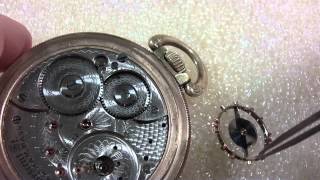 How I diagnose and install a missing roller jewel, Waltham Crescent St. pocket watch