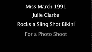 Julie Clarke in a Sling Bikini