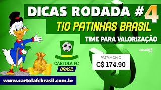 C$ 174 de Patrimônio! Dicas da 4ª rodada do Cartola FC 2018 para VALORIZAR - Tio Patinhas Brasil #4