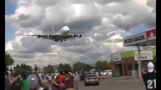 RWY 23 landings Toronto Pearson Airport (1) - low approaches over Airport Rd