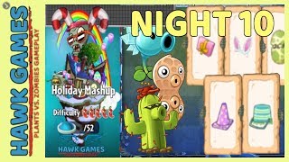 Plants vs Zombies 2 Holiday Mashup World Night 10 Hard (Special Delvery & Mummy Memory)