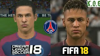 Dream League Soccer 18 vs FIFA 18•Face Comparison•Paris Saint Germain Players