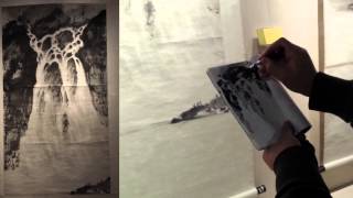 Flying Waterfall from Heaven: Henry Li's Sumi Sketch of Fu Baoshi's Masterpiece at Nanjing Museum