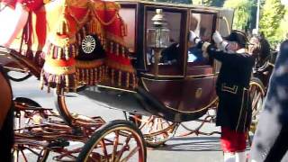 馬車に乗り信任状捧呈式に向う駐日デンマーク王国大使 2011.Nov.25