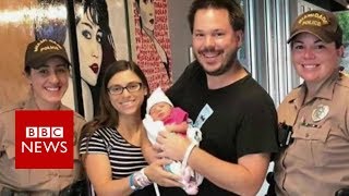 Hurricane Irma: Couple have baby as storm hits - BBC News