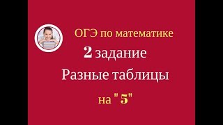 2 задание ОГЭ по математике.  Таблицы нормативов, диаграммы