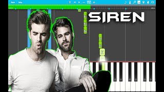 The Chainsmokers, Aazar - Siren Piano Tutorial EASY (Piano Cover)