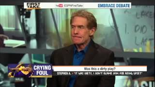 Skip Bayless   Stephen A. Smith on Was Kobe Injured Due To Dirty Play    ESPN First Take