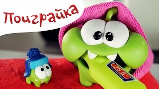 ?Лечим ?Ам Няма? после прогулки - Om Nom из игры Cut the Rop - Поиграйка с Катей