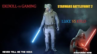 Luke Skywalker VS Kylo Ren Star Wars Battlefront 2 LightSaber Fight
