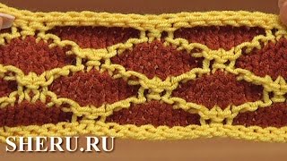 Knitting Jacquard Stitch Pattern Урок 23 Жаккардовый узор спицами