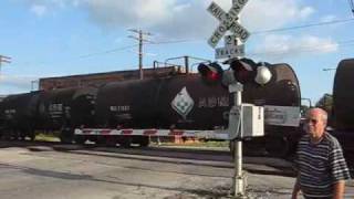 CSX Local at Poplar St., Fostoria, OH (August 24, 2009) (FUNNY!)