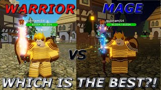 Rumble Quest - Warrior VS Mage which is better? (Roblox)