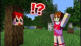 マイクラなのに 森の木に変身できたら?【赤髪のとも/あかがみん】