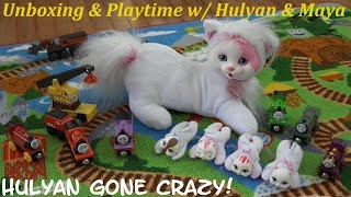 Maya's Toy Cat & Kittens Unboxing + Thomas & Friends Playmat and Toy Trains