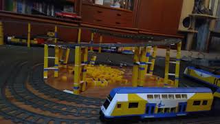 Lego Metronom large Layout Train Eisenbahn zug Bahn 9v Regio track Gleis Rail Spirale camera