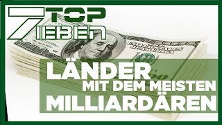 7 Länder mit den meisten Milliardären