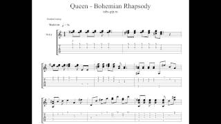 Queen - Bohemian Rhapsody - ноты для гитары табы аранжировка
