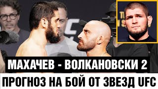 Прогнозы звезд на бой Махачев - Волкановски 2 / Аналитики, тренеры и бойцы выбрали победителя