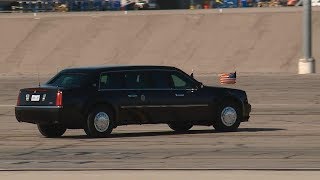 President Donald Trump arrives in Las Vegas following deadly mass shooting