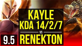 KAYLE vs RENEKTON (TOP) | KDA 14/2/7, Legendary | EUW Master | v9.5