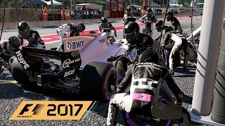 F1 2017's pit stop animation is amazing in slow motion