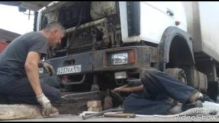#6  ремонт передней подвески! Металл не выдержал. Маз 6303