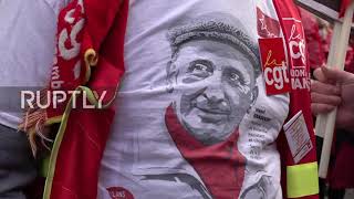 France: Retirees supported by trade unions march through Paris demanding increase in pensions
