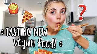 TRYING NEW VEGAN FOOD! + GROCERY HAUL!