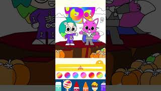 Spook up your creativity with "Baby Shark Coloring Book" app this Halloween!⎪Kids Coloring Game