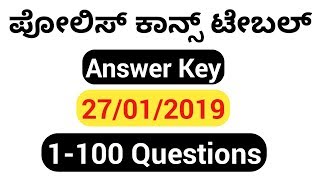 Police Constable (Civil) Key Ans 2019