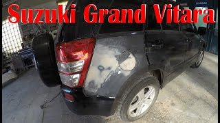 Suzuki Grand Vitara ремонт заднего крыла и ржавчина на дверях