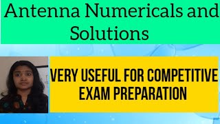 Antenna Numericals and Solutions| ISRO Technical Assistant Electronics|AFCAT|DMRC|Gate|BARC Preparat