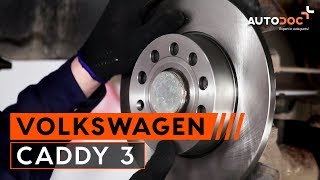 How to replace rear brake discs and rear brake pads on VW CADDY 3 TUTORIAL | AUTODOC