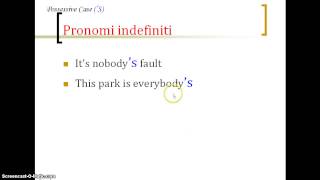 Possessive Case ('S) - Genitivo Sassone