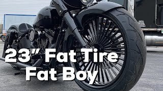 Harley Fat Boy Fat Tire 23 Murdertail Update
