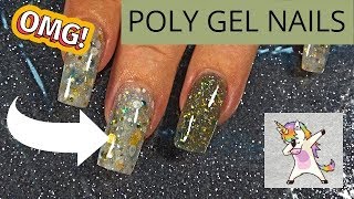 HOW TO: ModelOnes Poly Gel & Glitter Nails!!  Full Tutorial!!