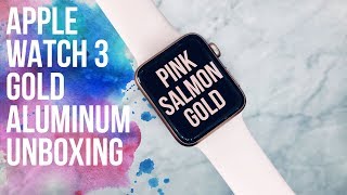 Apple Watch Series 3 ⌚️ Rose Gold Aluminum Unboxing in 4K