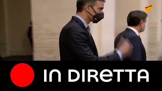 Arrivo di Pedro Sánchez a a Palazzo Chigi