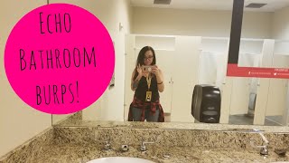 Public bathroom burping!