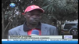 Burst sewer lines spew raw sewage in Donholm
